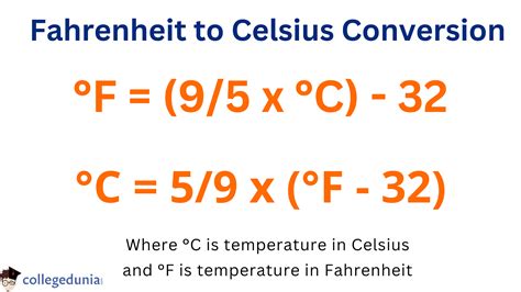 fahrenheit to celsius conversion formula